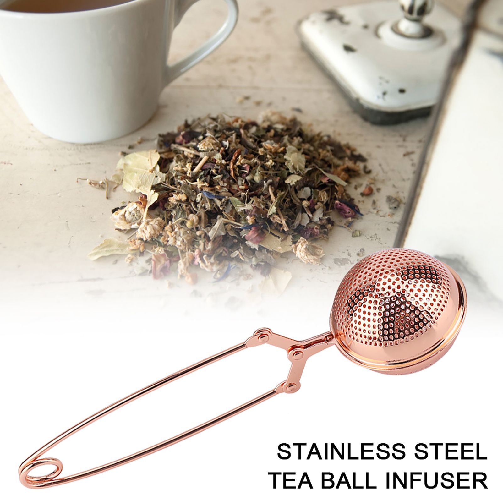 Portable Stainless Steel Tea Infuser Strainer Reusable Ball Shape Teapot Filter view 6