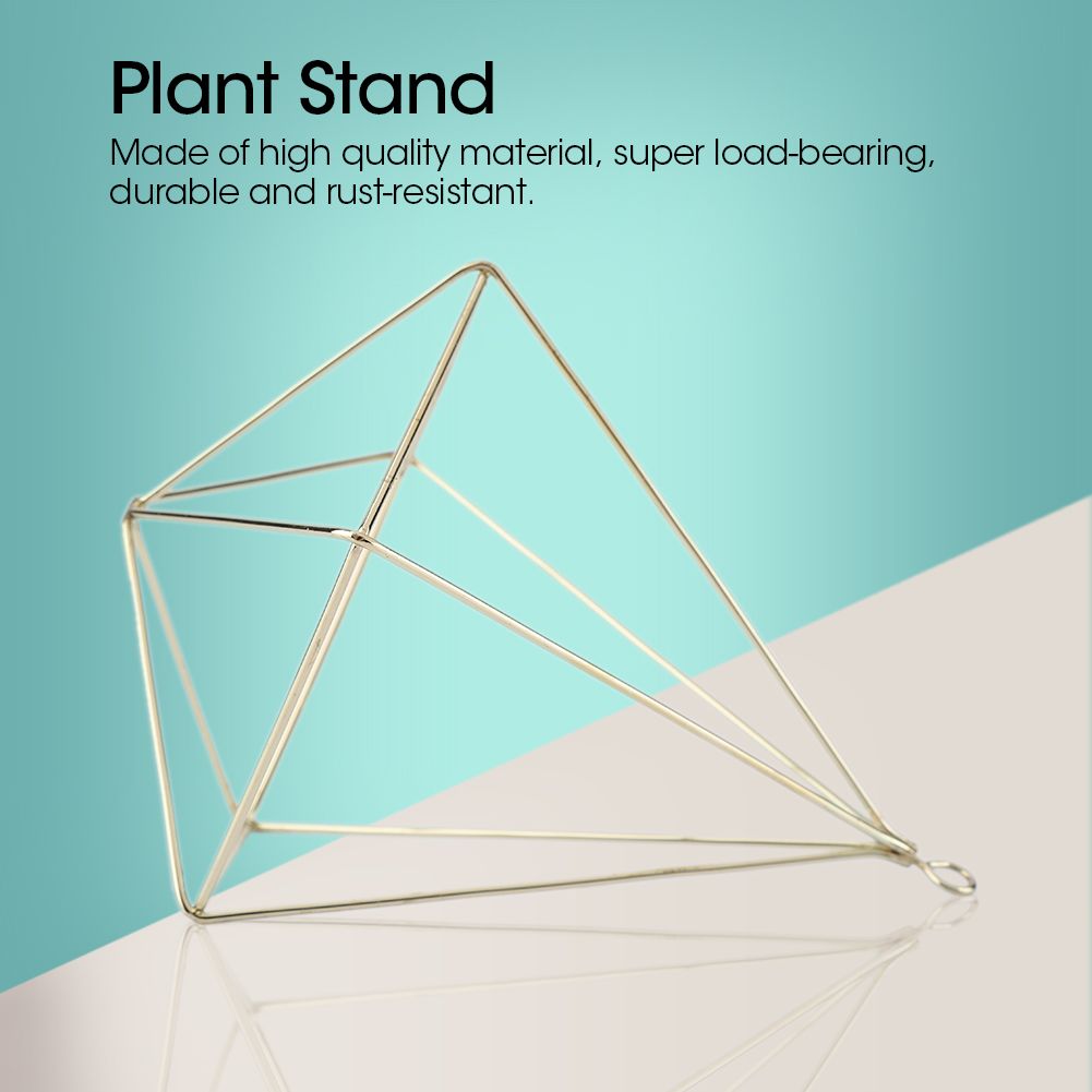 Freestanding Hanging Geometric Plant Stand Flower Hanger Moss Fern Plant Decor view 4