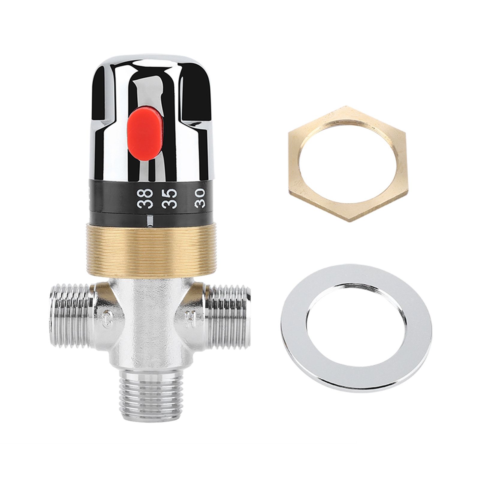 G1/2in Bathtub Thermostatic Mixing Valve Water Temperature Pipe Basin — image 1