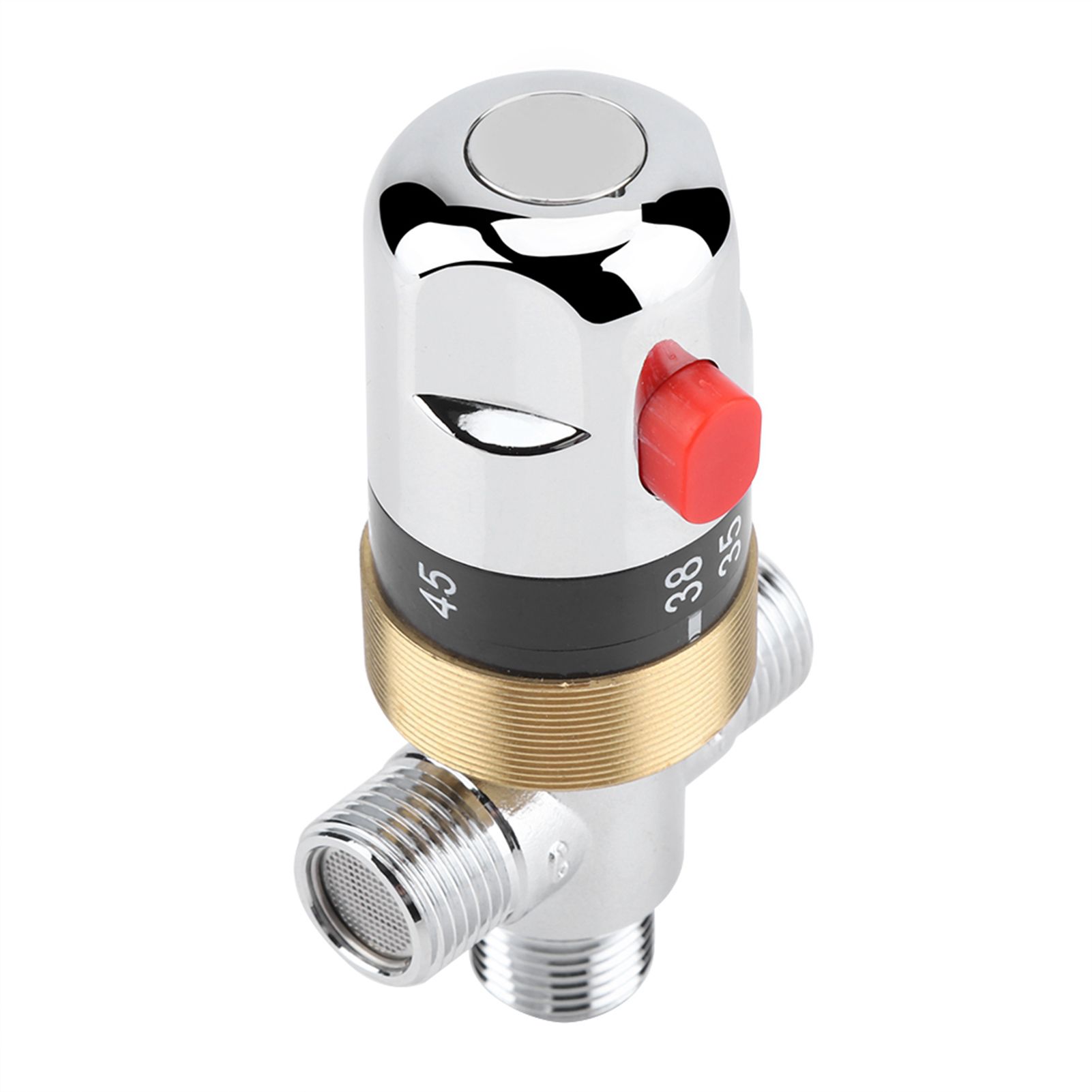 G1/2in Bathtub Thermostatic Mixing Valve Water Temperature Pipe Basin view 2