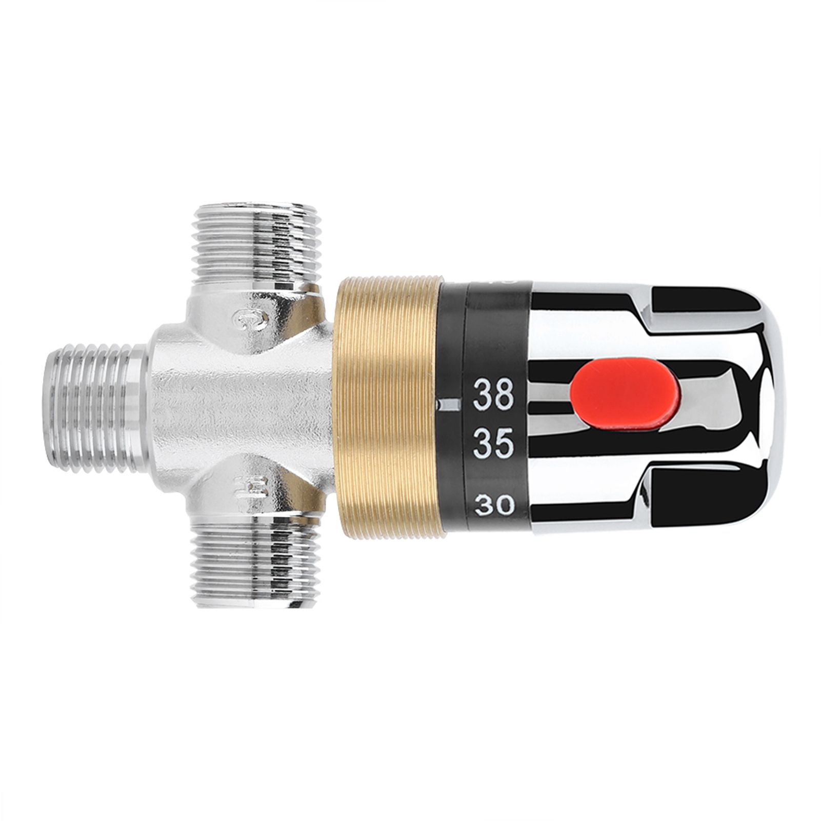 G1/2in Bathtub Thermostatic Mixing Valve Water Temperature Pipe Basin view 9