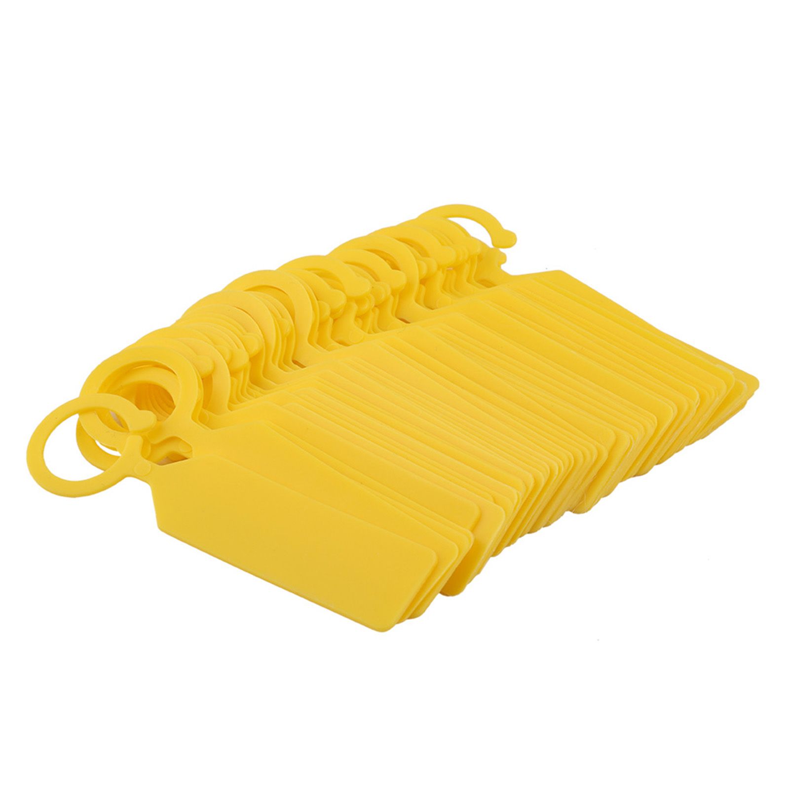 100 PCS Plastic Hanging Labels for Plant Tree Nursery Tags Garden Decor Yellow — image 1