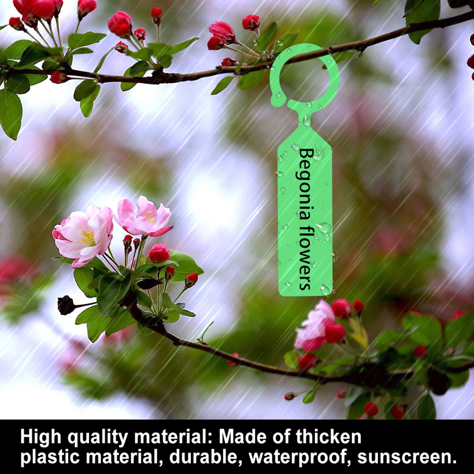 100 PCS Plastic Hanging Labels for Plant Tree Nursery Tags Garden Decor Green view 15