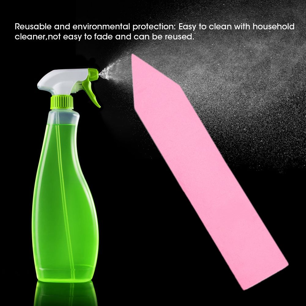 100 Pcs Plastic Plant Seed Labels Pot Marker Nursery Garden Stake Tags Pink view 6