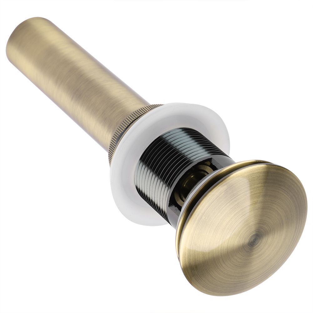 G1 1/4" Brass Bathroom Basin Sink Pop Up Drain Assembly with Over flow (Green view 4