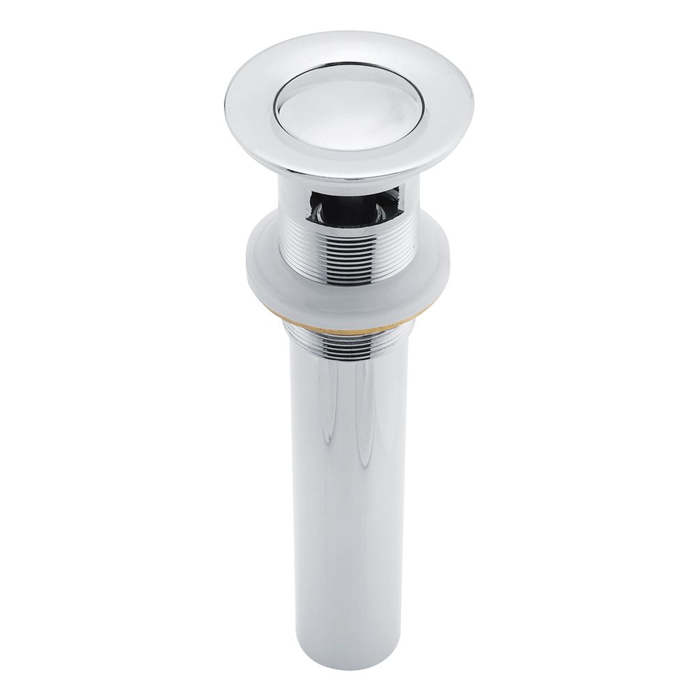 G1-1/4" Brass Bathroom Basin Sink Pop Up Drain Assembly with Overflow (Silver view 7