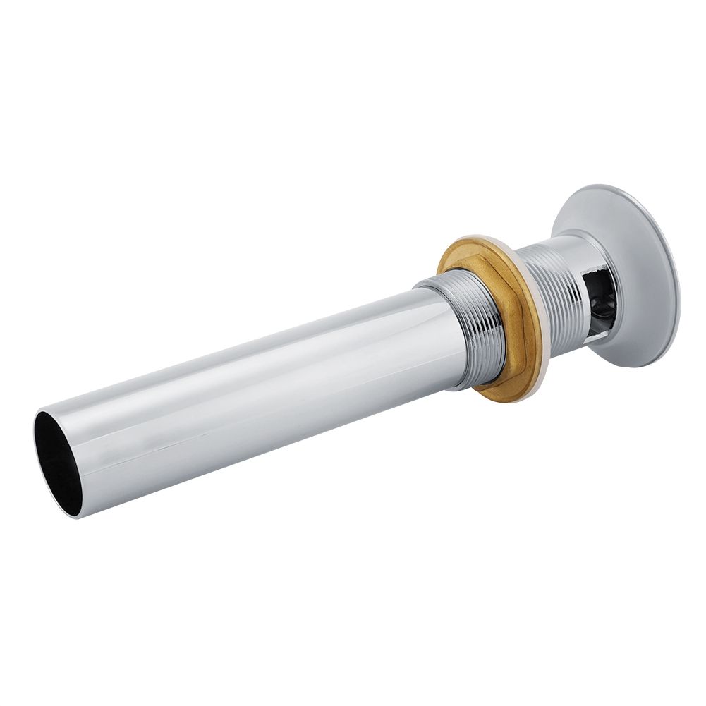 G1-1/4" Brass Bathroom Basin Sink Pop Up Drain Assembly with Overflow (Silver view 10