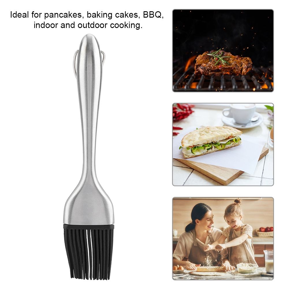 Stainless Steel BBQ Oil Brush Basting Pastry Cake Baking Brush view 5