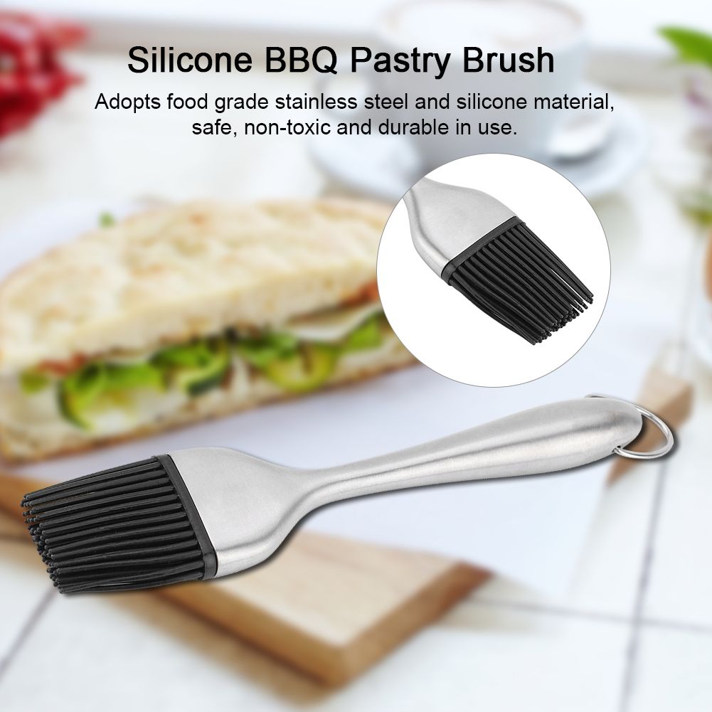 Stainless Steel BBQ Oil Brush Basting Pastry Cake Baking Brush view 6