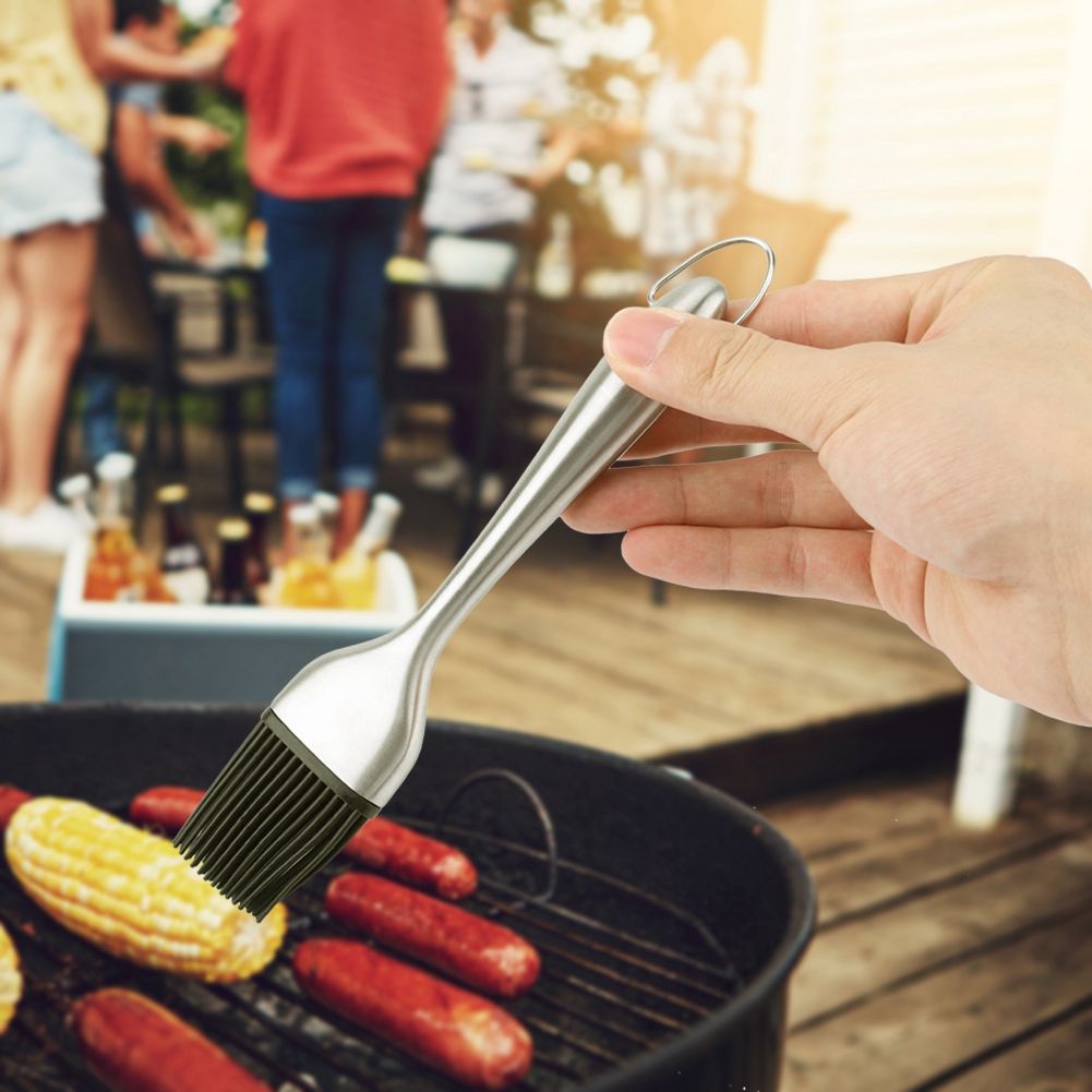 Stainless Steel BBQ Oil Brush Basting Pastry Cake Baking Brush view 7