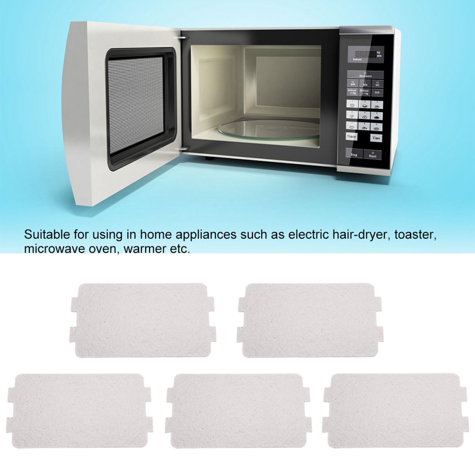 5PCS Microwave Oven Mica Plate Sheet Replacement Repairing Accessory view 4