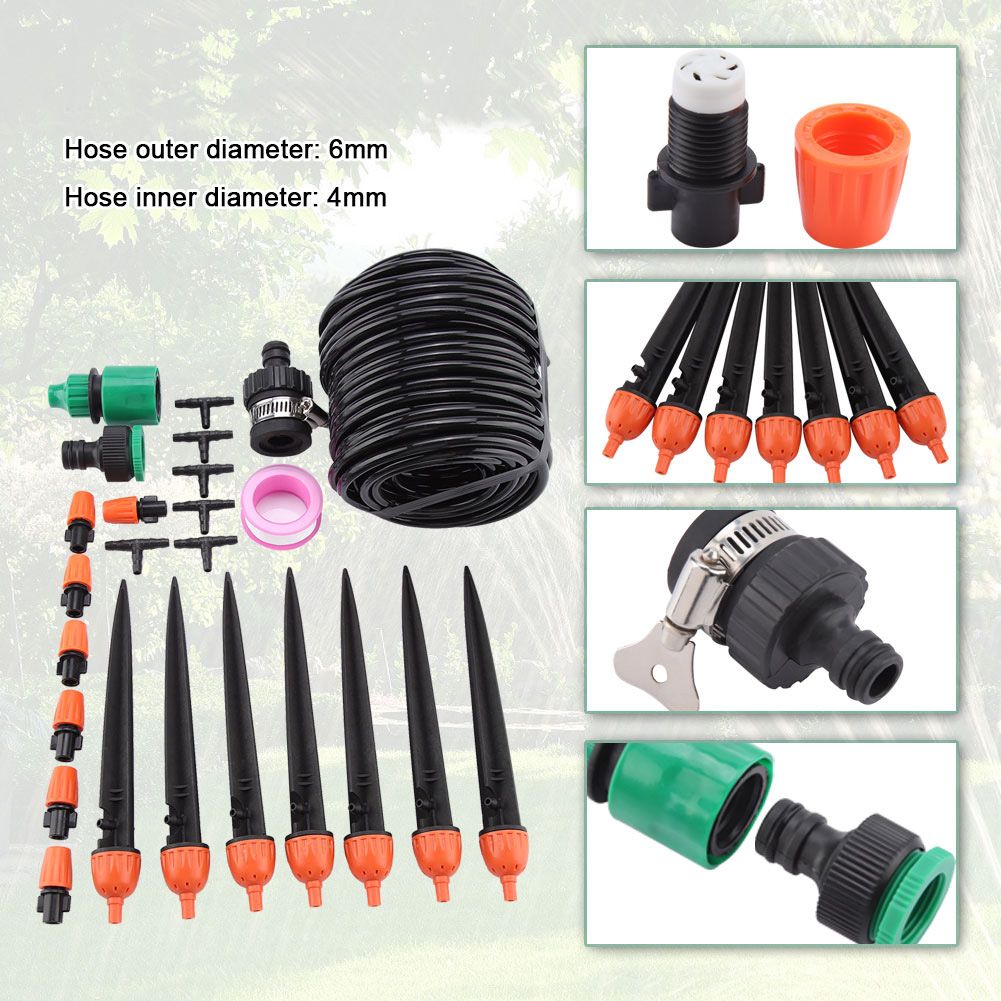 10M DIY Garden Water Drip Irrigation Kit Plant Automatic Watering Set view 8