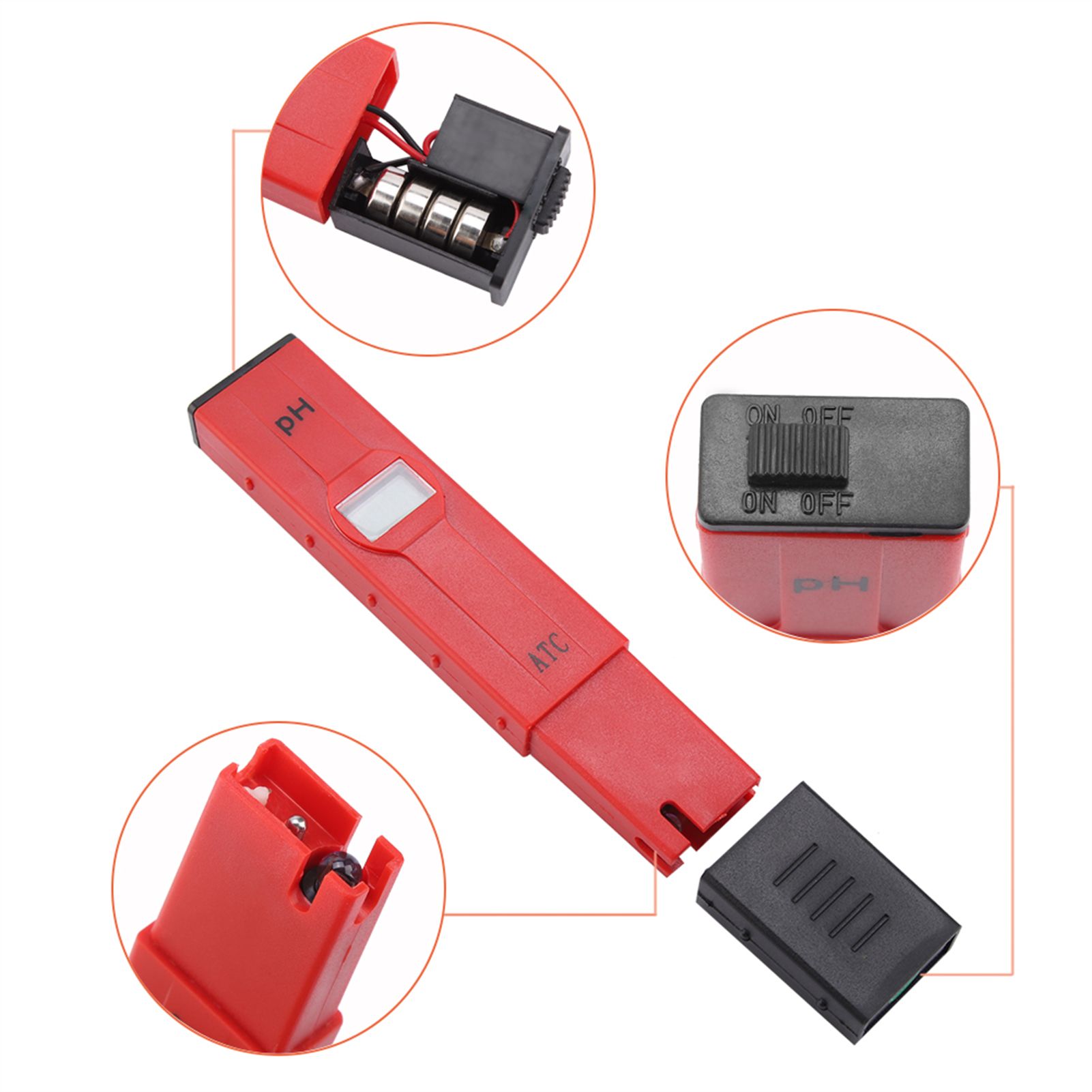 Portable LCD Digital Food Beverage PH Tester Aquarium Pool Water Quality view 8