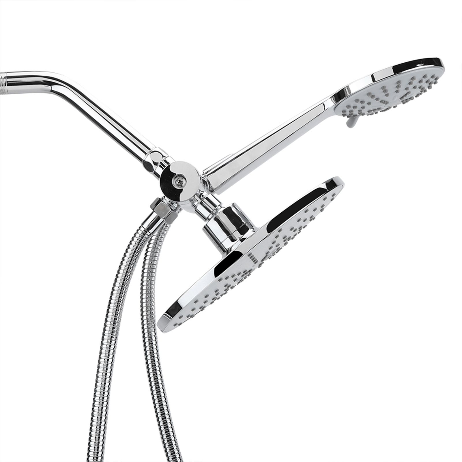 Chrome Plate High Pressure 3 Way Multi Setting Rainfall Style Dual Handheld view 3