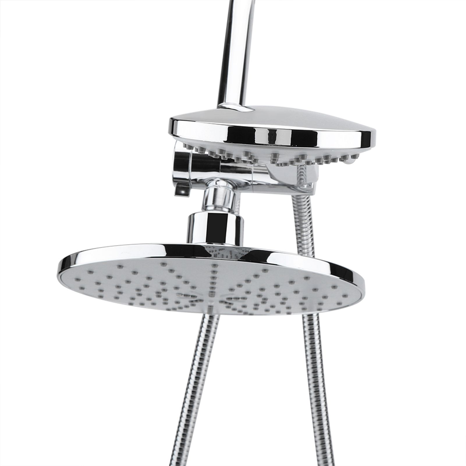 Chrome Plate High Pressure 3 Way Multi Setting Rainfall Style Dual Handheld view 4