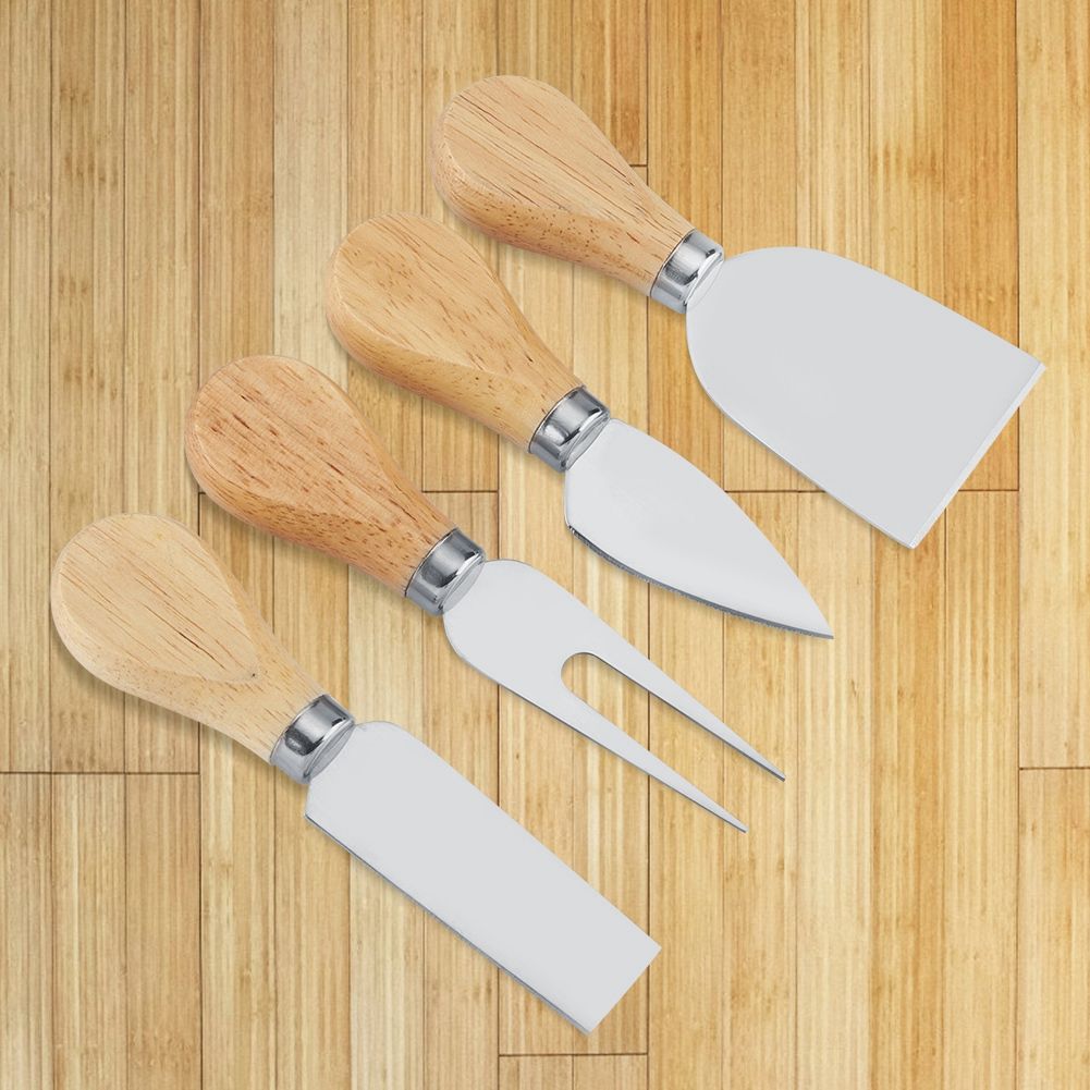 4PCS/Set Stainless Steel Cheese Knives Set Wooden Handle Cheese Cutting Knife view 8