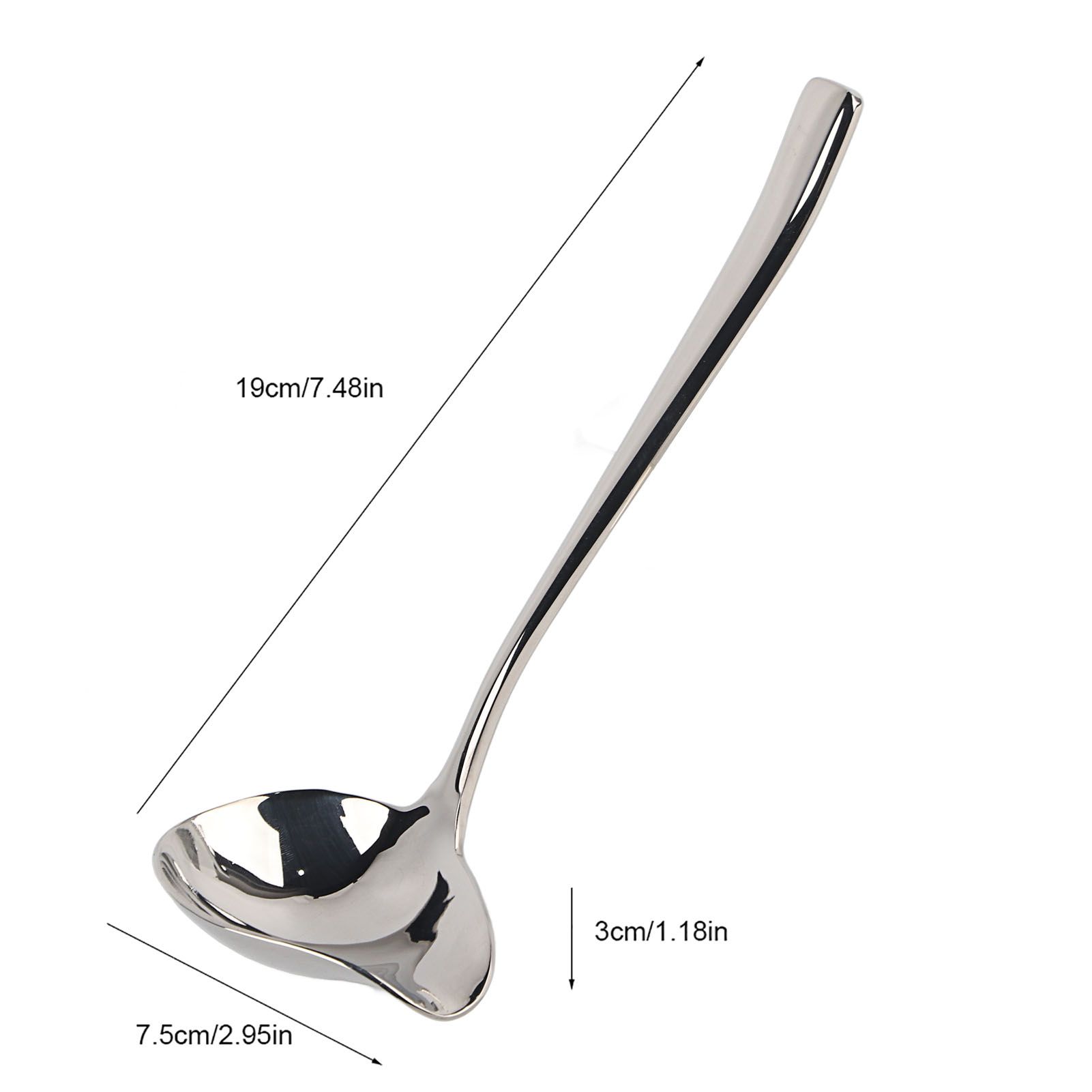 Stainless Steel Sauce Drizzle Spoon with Spout Sugar Spoon Cooking Utensil Tool view 14