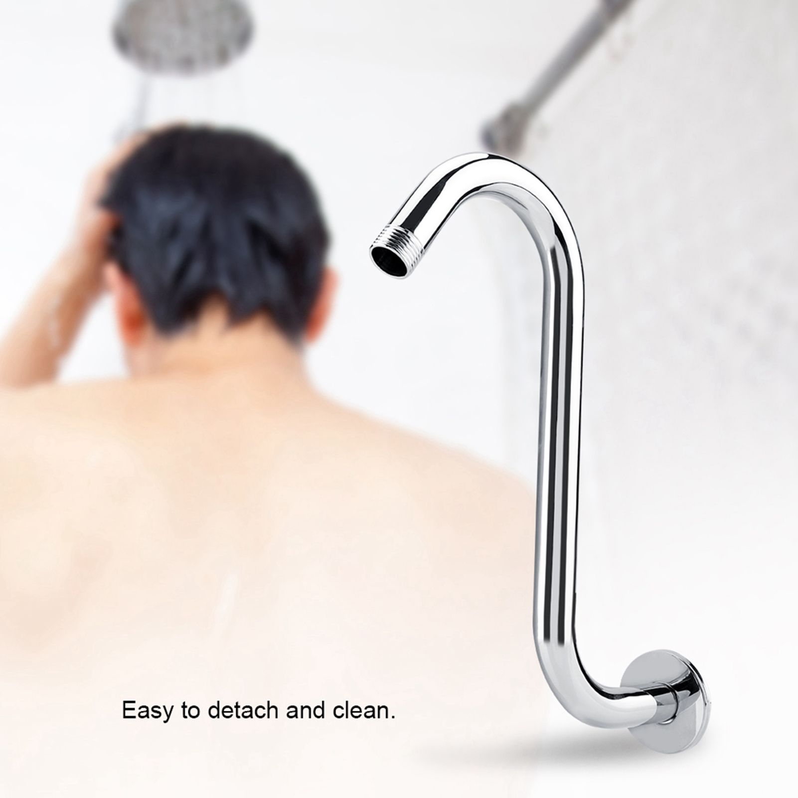Bathroom Accessory 8inch 201 Stainless Steel High Rise S-Curved Shower view 6