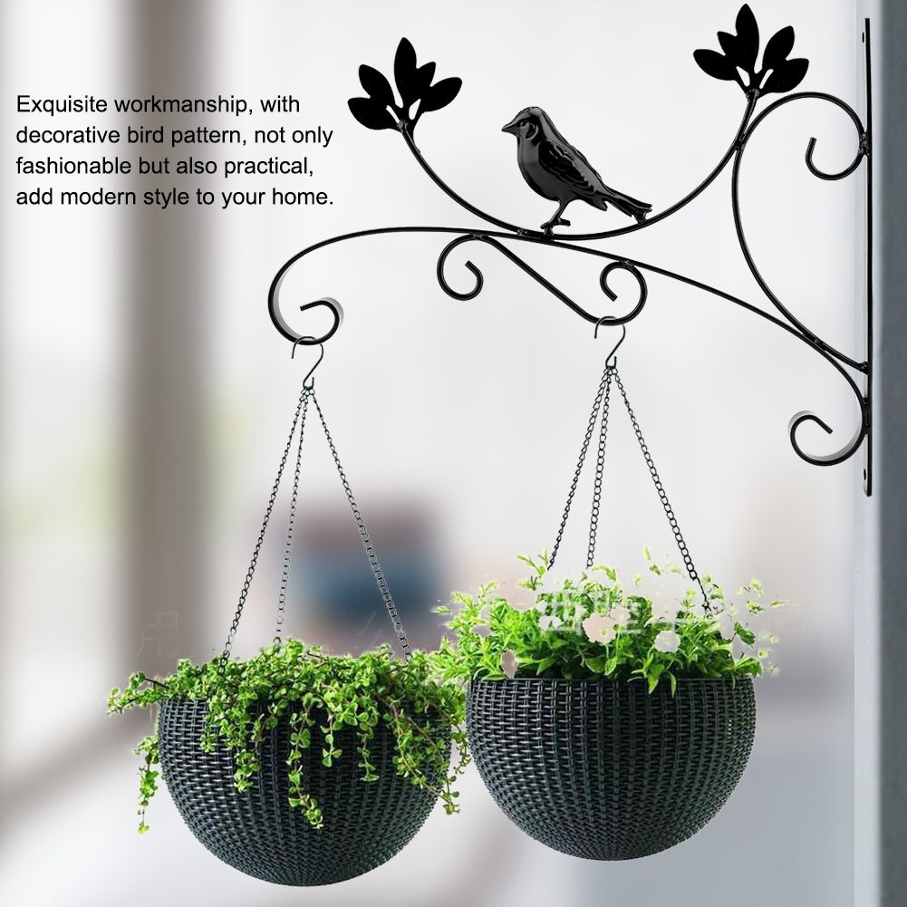 Iron Wall Hanging Bracket Plant Hanger Flower Pot Hook for Home Garden Decor view 6