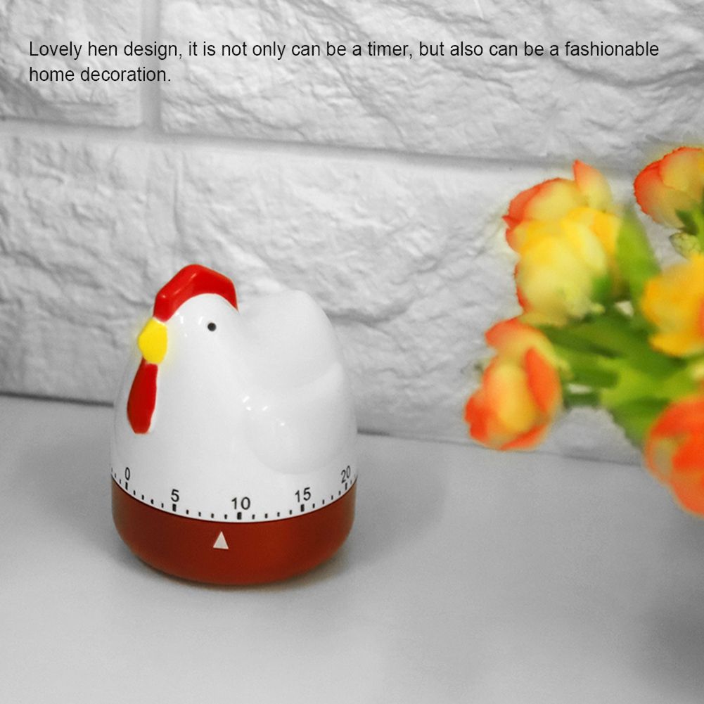 Lovely Chicken Timer Mechanical Kitchen Cooking Alarm Clock for Home Decor view 2