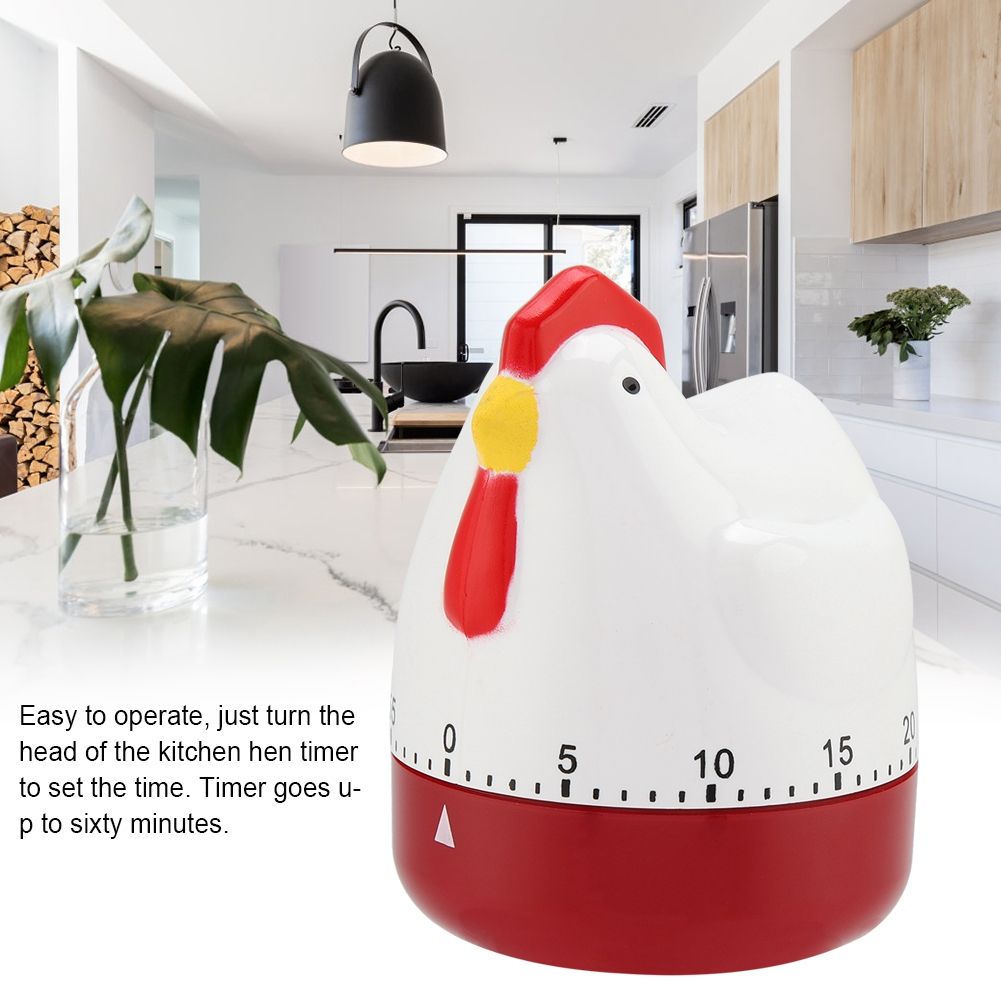 Lovely Chicken Timer Mechanical Kitchen Cooking Alarm Clock for Home Decor view 3