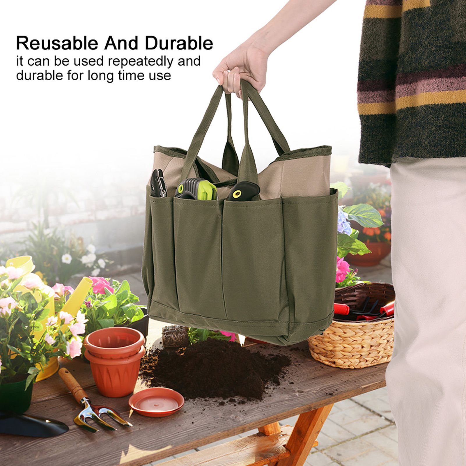 Multifunctional Sturdy Durable Portable Storage Bag for Garden Hand Tool view 4