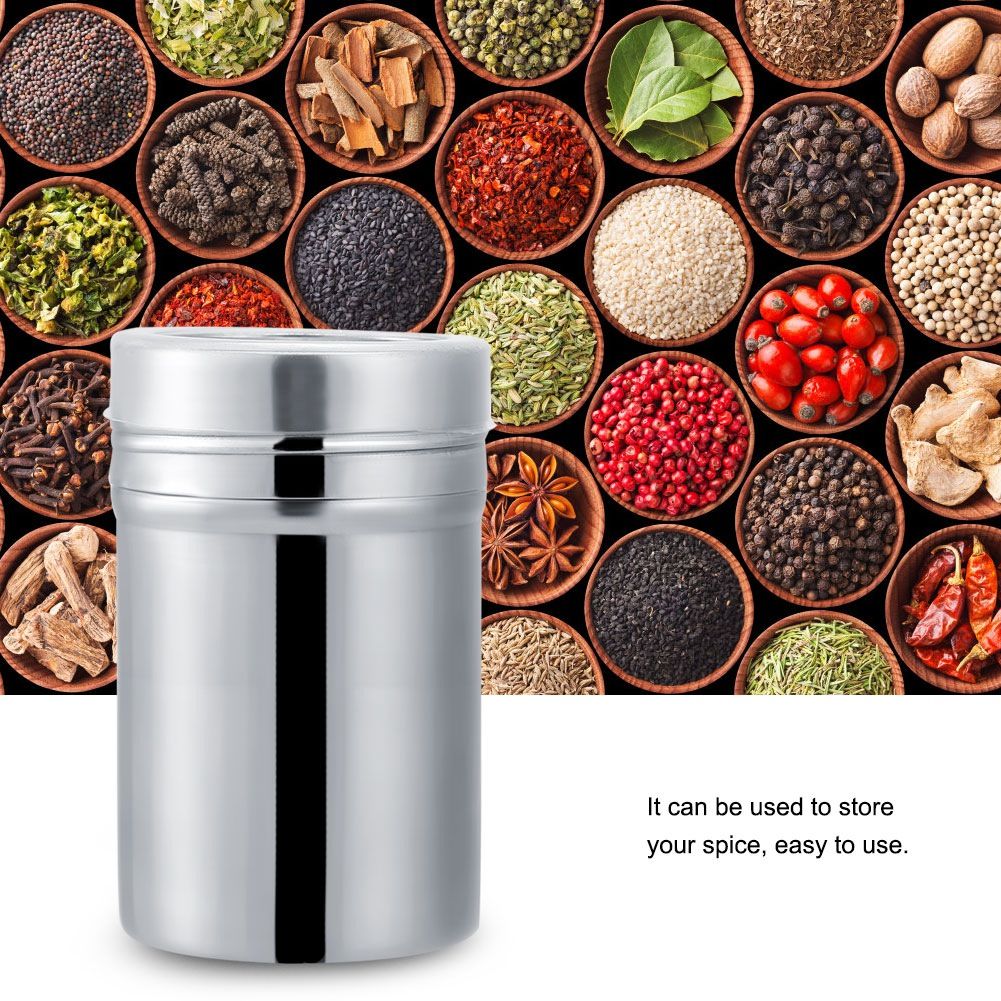 Stainless Steel Durable Spice Jar Season Coffee Bottle Kitchen Tool(L) view 6
