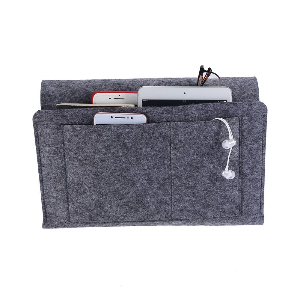 Sofa Arm Rest TV Remote Control Organizer Beside Hanging Storage Bag Pouch for view 4