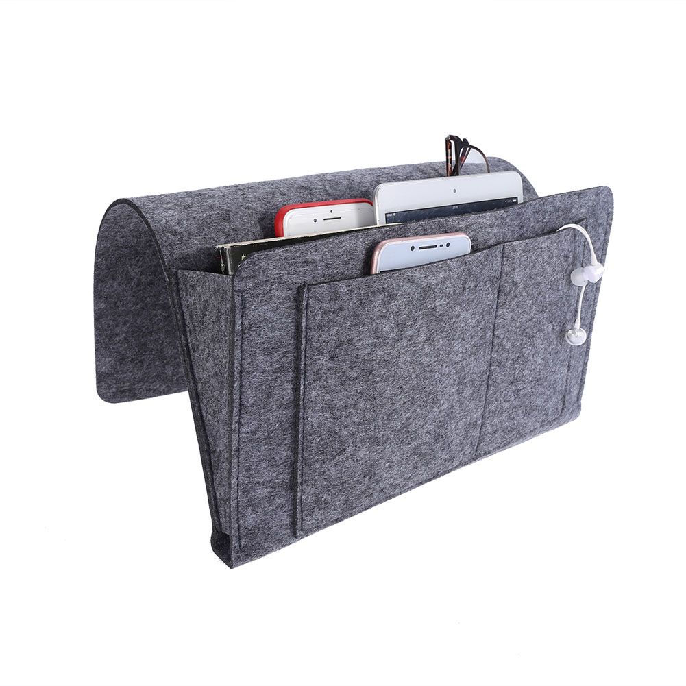 Sofa Arm Rest TV Remote Control Organizer Beside Hanging Storage Bag Pouch for view 5
