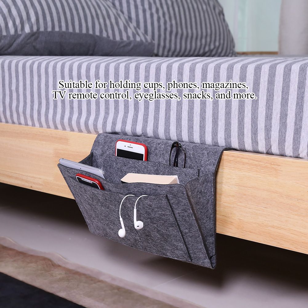Sofa Arm Rest TV Remote Control Organizer Beside Hanging Storage Bag Pouch for view 7