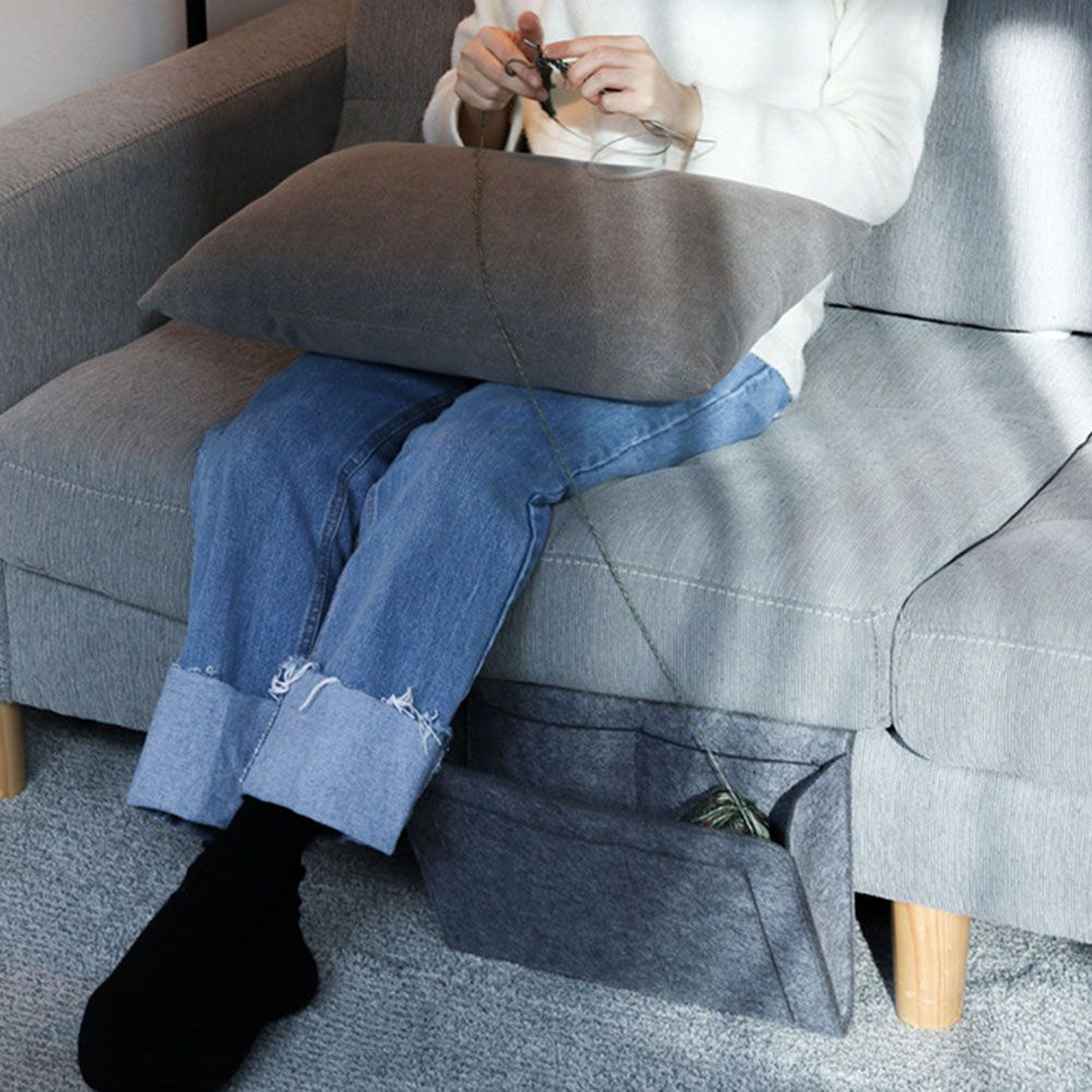 Sofa Arm Rest TV Remote Control Organizer Beside Hanging Storage Bag Pouch for view 9