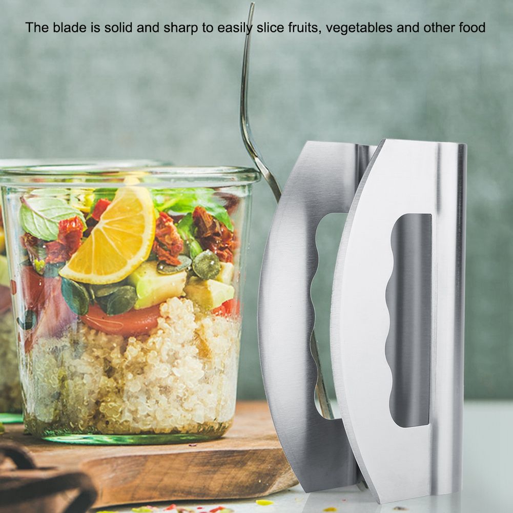 Multi use Stainless Steel Fruits Vegetables Food Cutter Double Blades Chopper view 2