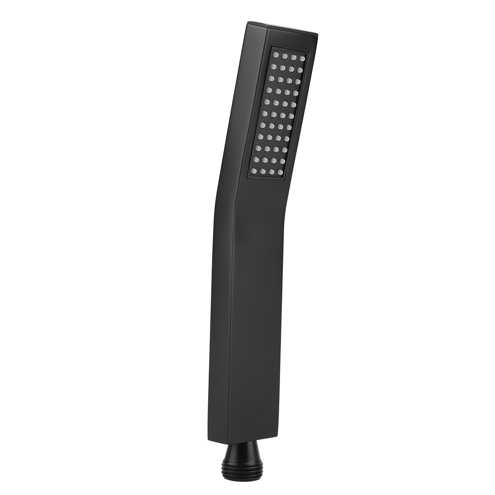 Matte Black Brass Square Handheld Shower Head Bathroom Sprayer Handshower with view 10