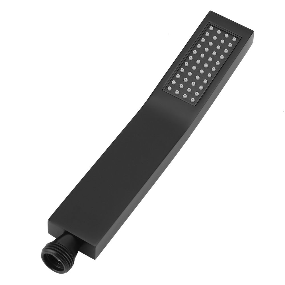 Matte Black Brass Square Handheld Shower Head Bathroom Sprayer Handshower with view 11