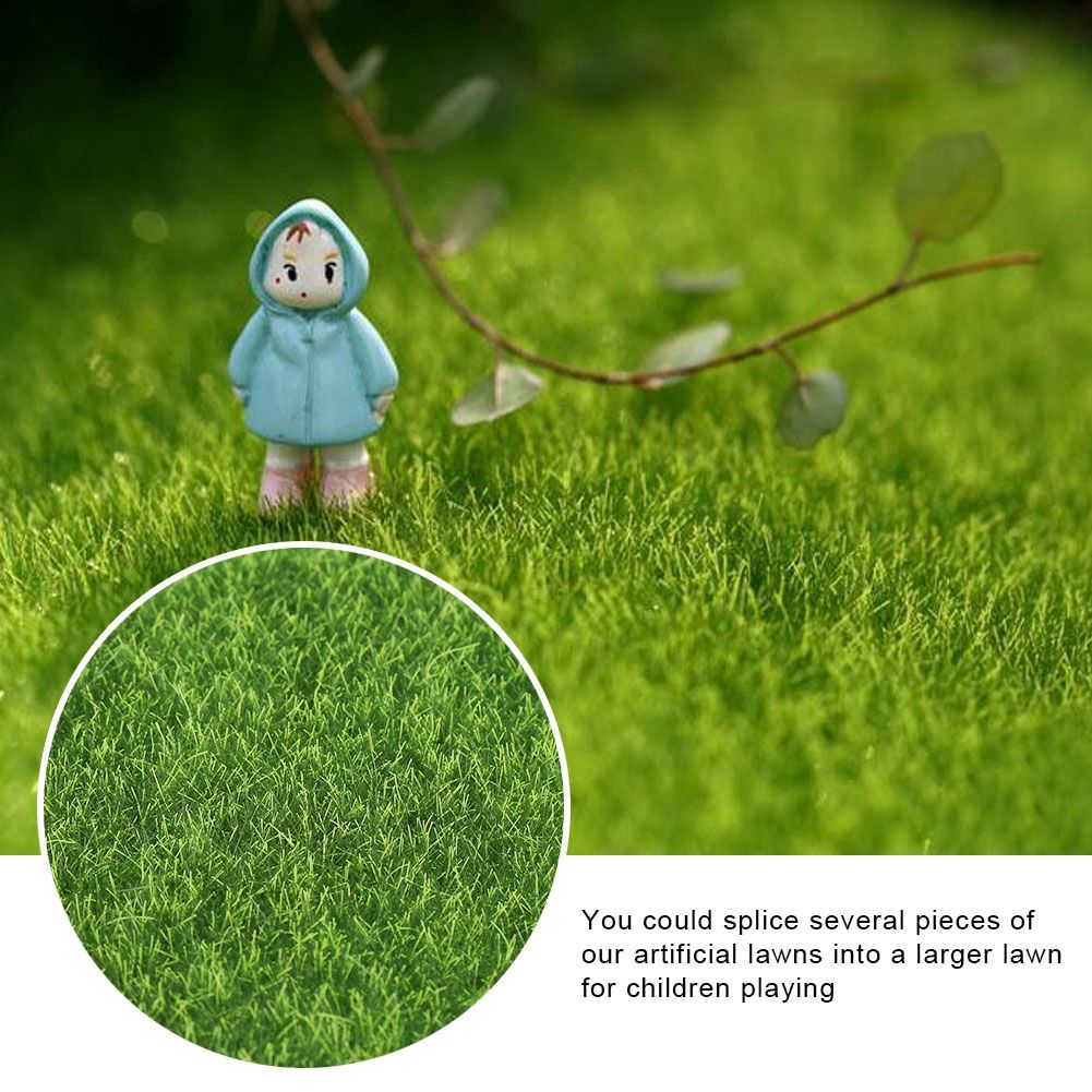 10 PCS Artificial Grass Mat Turf Lawn Garden Micro Landscape Ornament Home Decor view 6