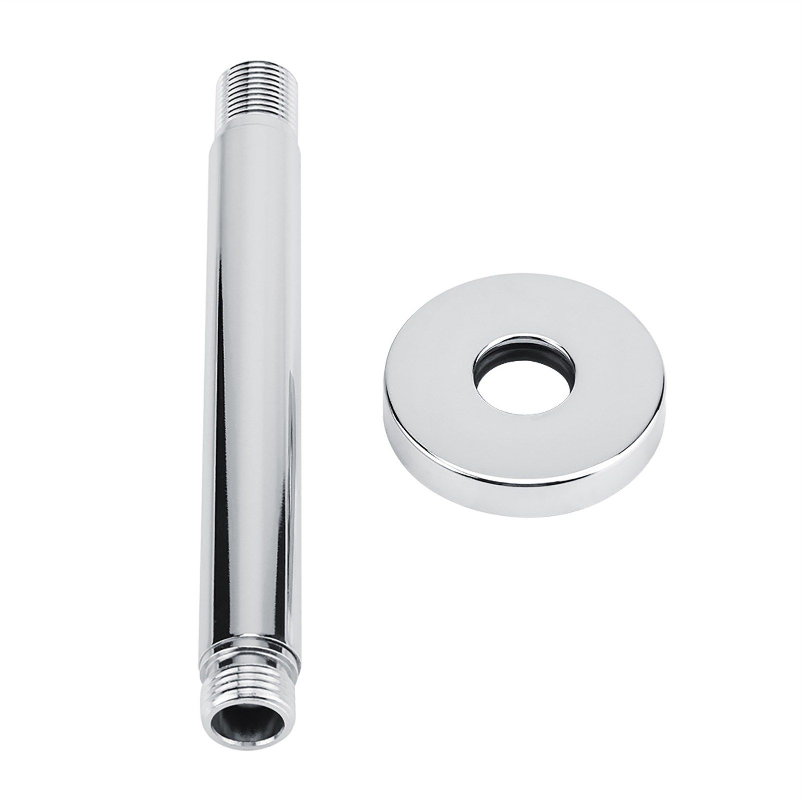 Stainless Steel Round Top Shower Arm Pipe Wall Mount for Bathroom Ceiling — image 1