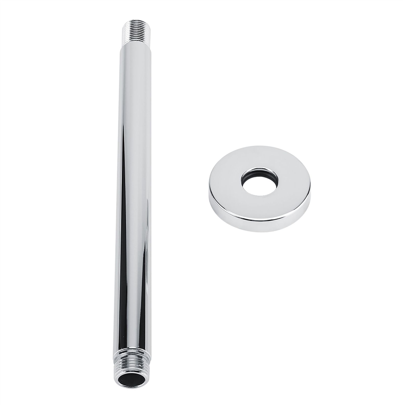 Stainless Steel Round Top Shower Arm Pipe Wall Mount for Bathroom Ceiling — image 1