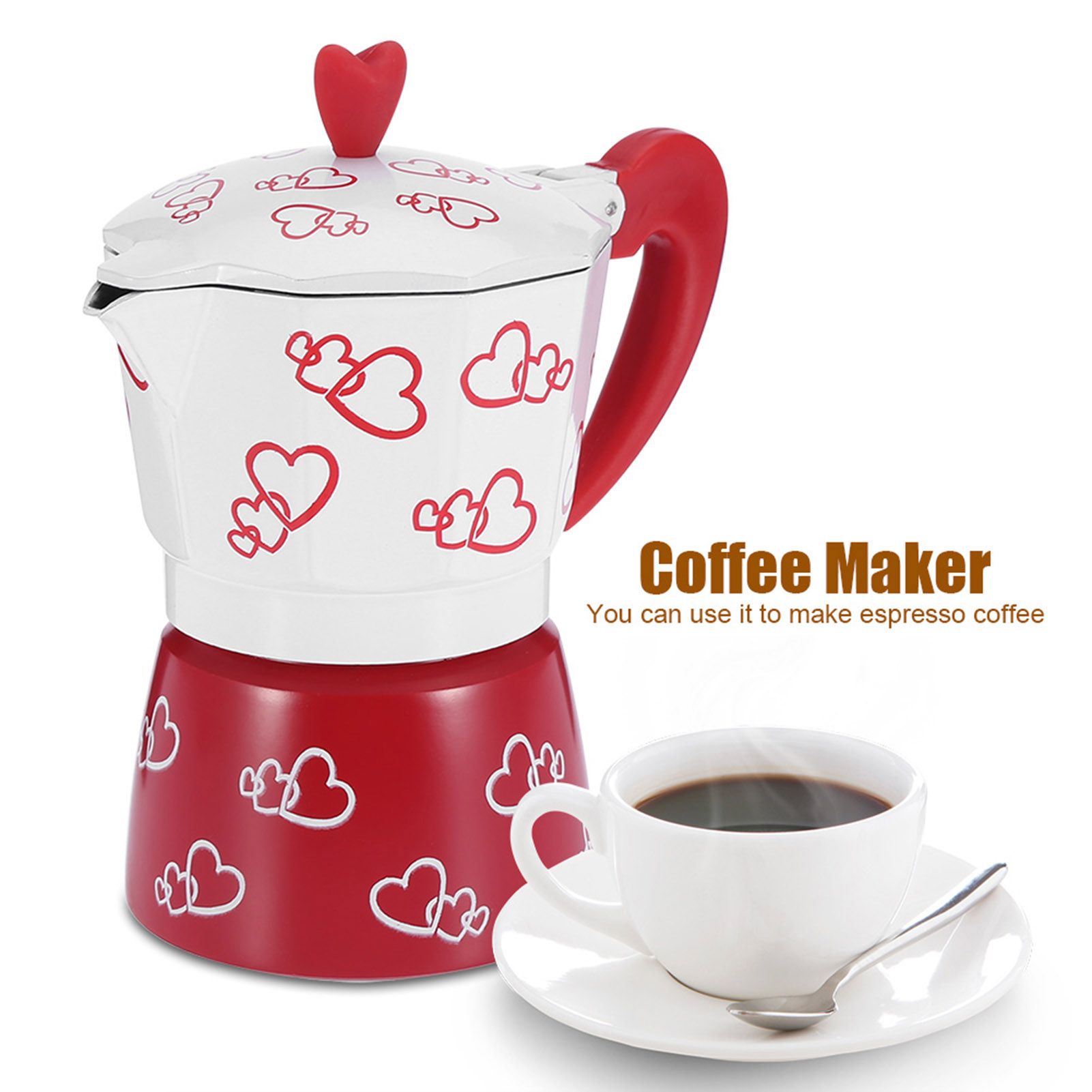 Aluminum Durable Coffee Maker Kettle Pot Household Office(S) view 2
