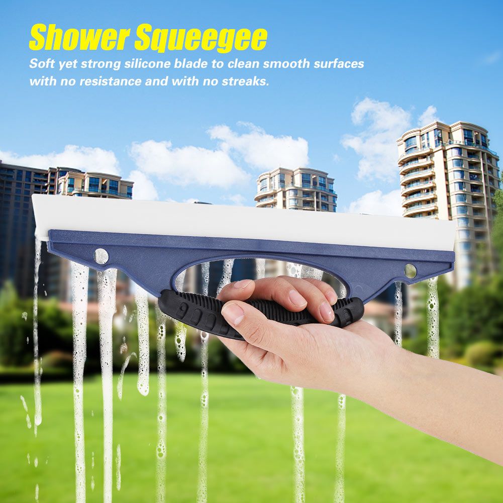 Shower Squeegee Doors Cars Windows Glass Squeegee Silicone Wiper Blade view 2