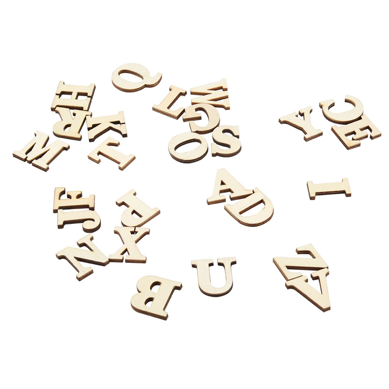 Wooden Self adhesive Numbers Letters for DIY Art Crafts Decor Children Gift view 3