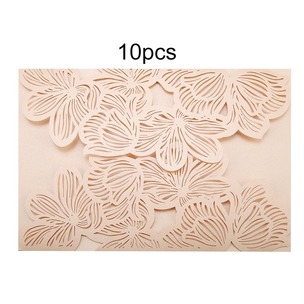 10Pcs European Style Wedding Invitations Cards Carving Birthday Party — image 1