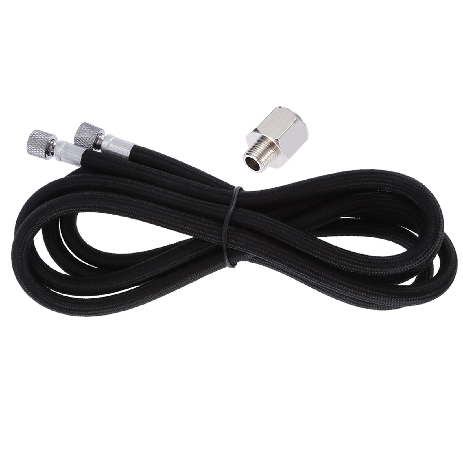 1.8M EVA Braided Airbrush Hose Air Tube 1/8"-1/4" Adaptor Fitting Ends Coupling view 2