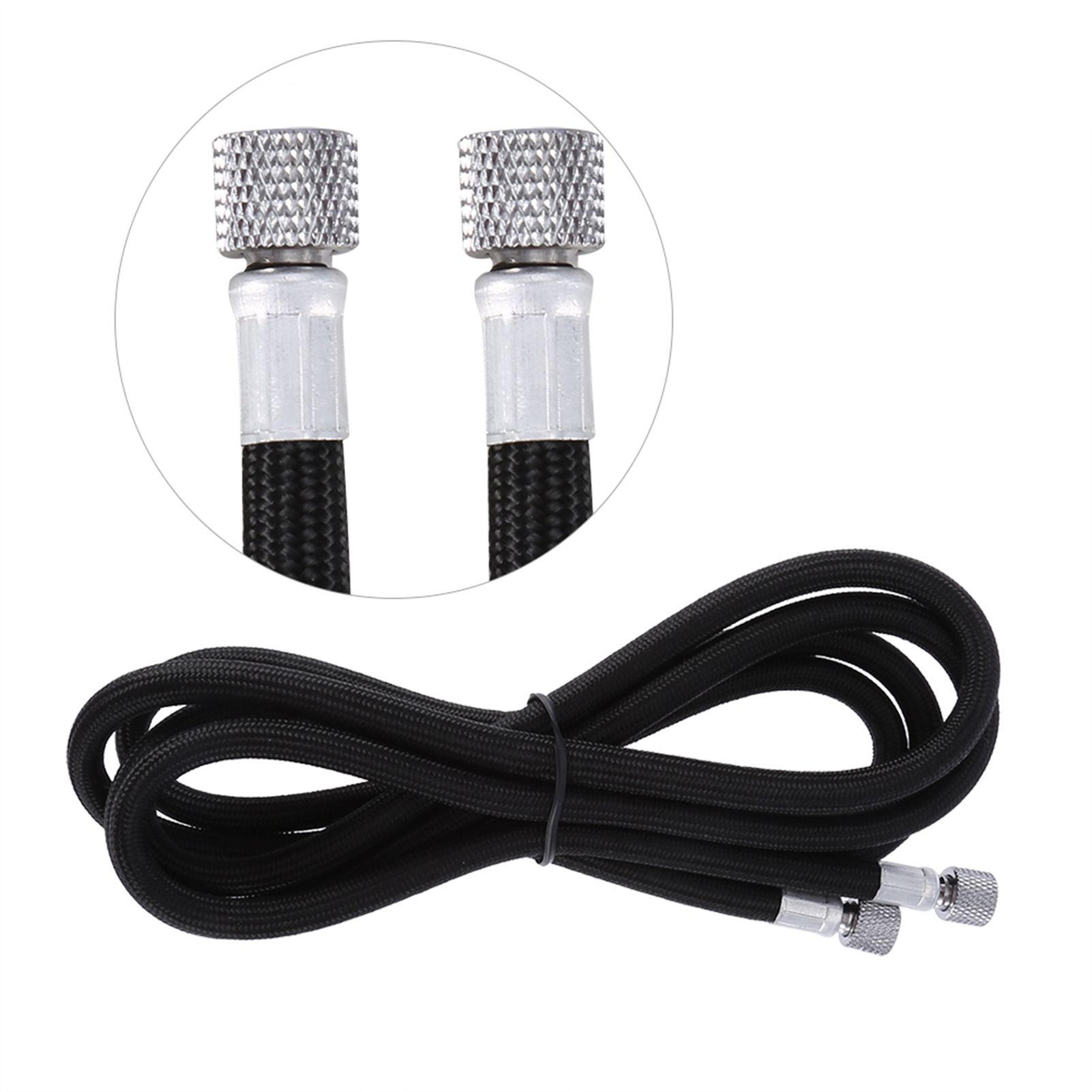 1.8M EVA Braided Airbrush Hose Air Tube 1/8"-1/4" Adaptor Fitting Ends Coupling view 11