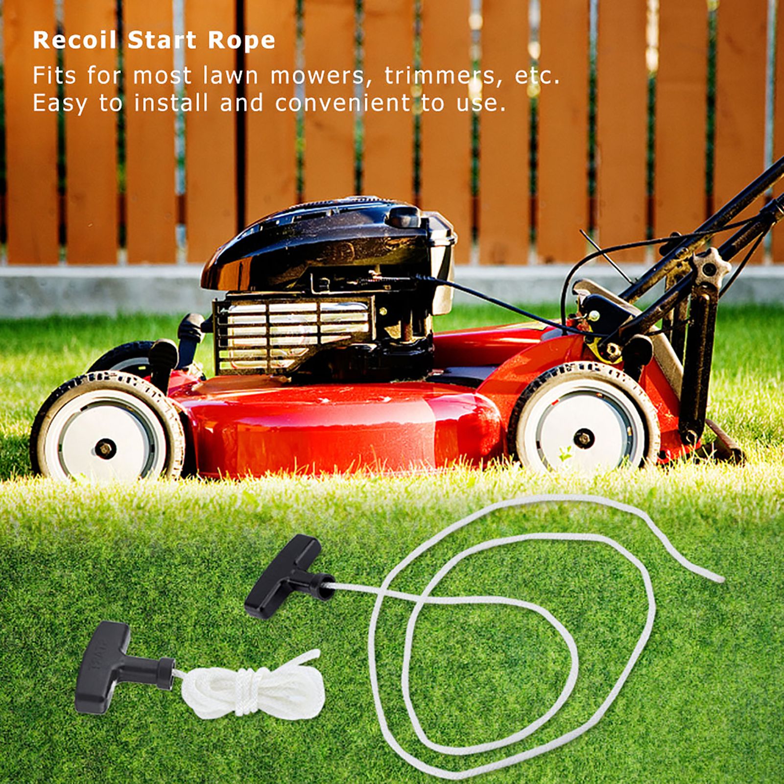 2pcs Lawnmower Recoil Pull Starter Handle 1.5m Cord Rope Mower Accessories view 4