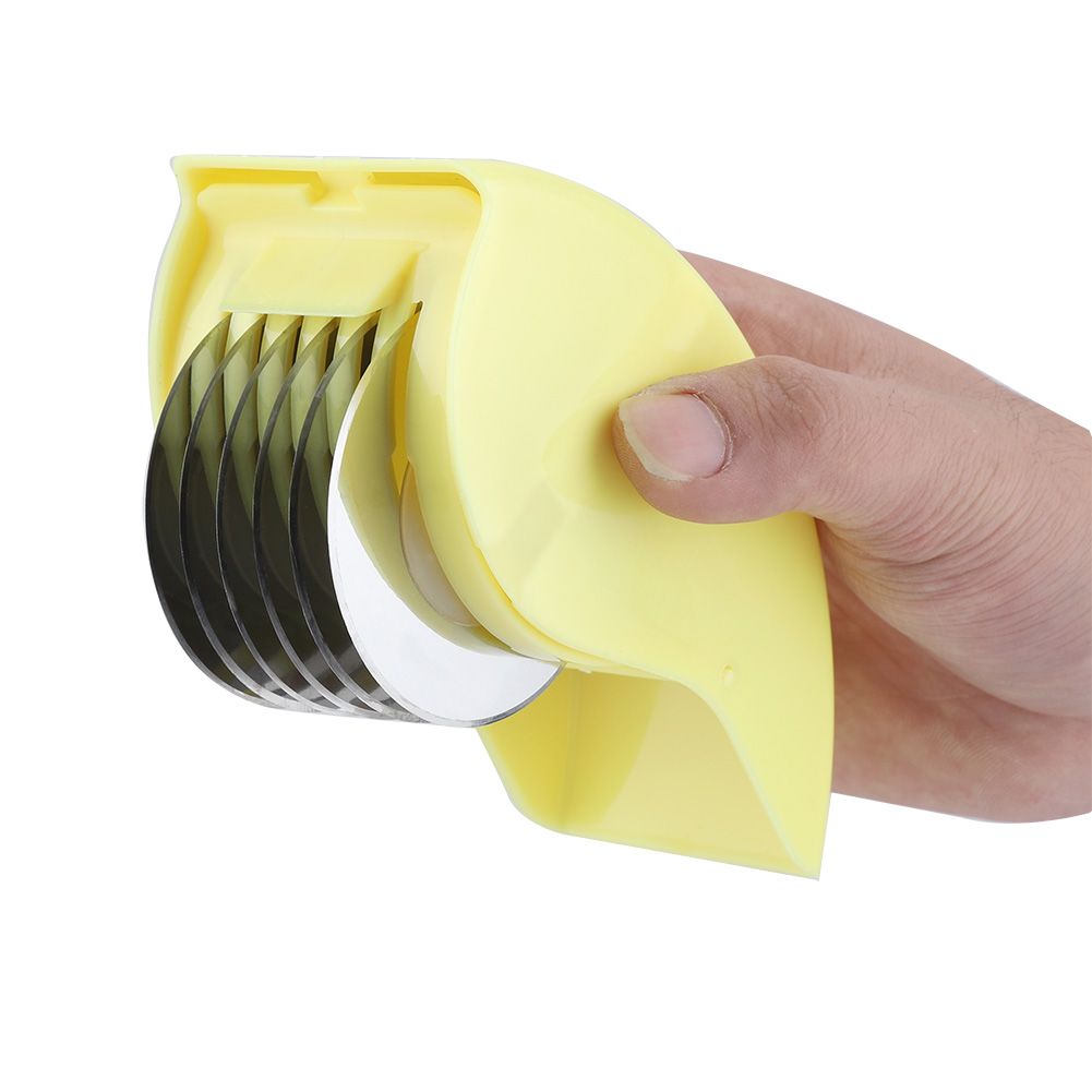 Stainless Steel Anti rust Rolling Cutter Mincer Vegetable Kitchen Tool(Yellow) view 3