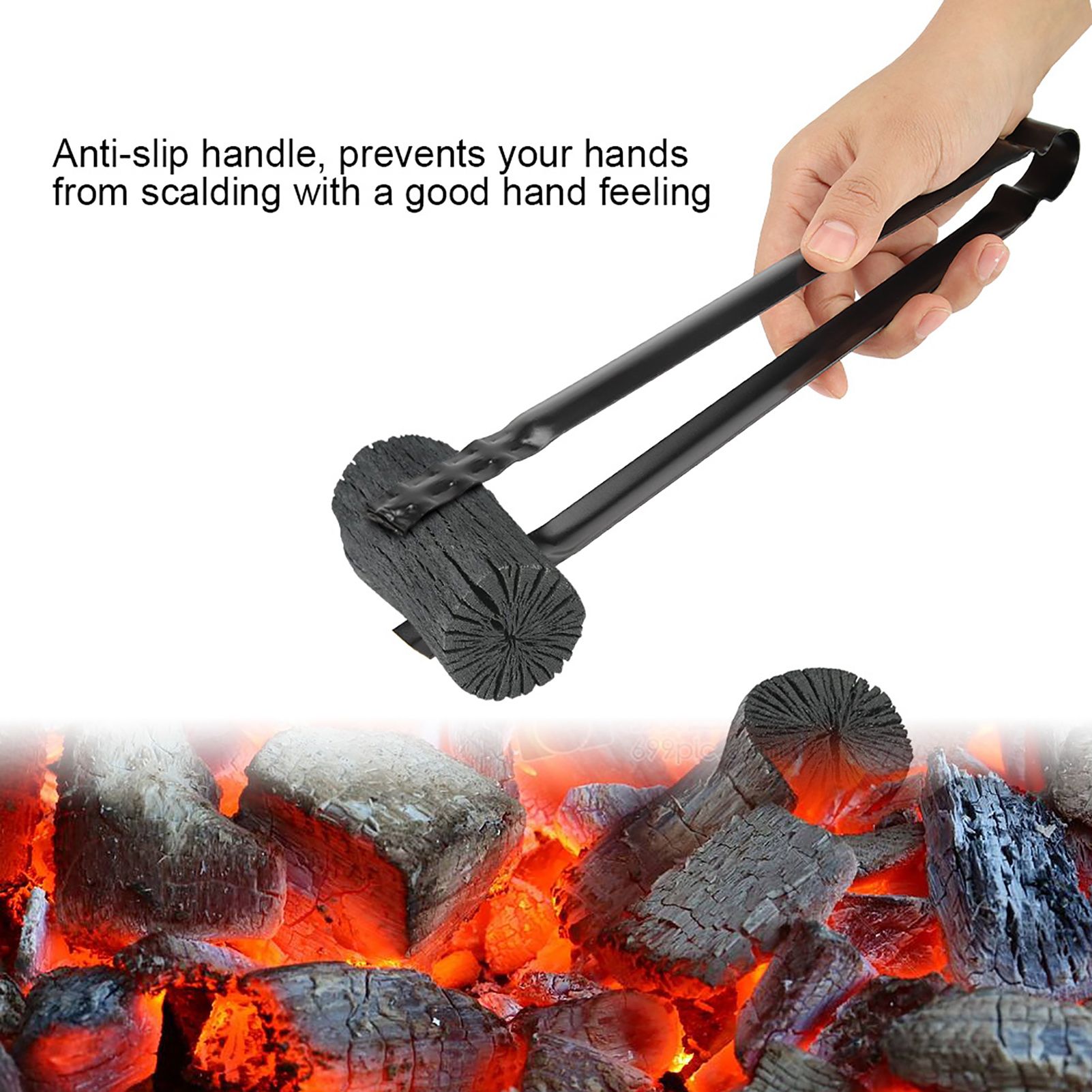 Multifunctional Metal BBQ Clip Tongs Clamp for Garbage Charcoal Serving Tools view 4