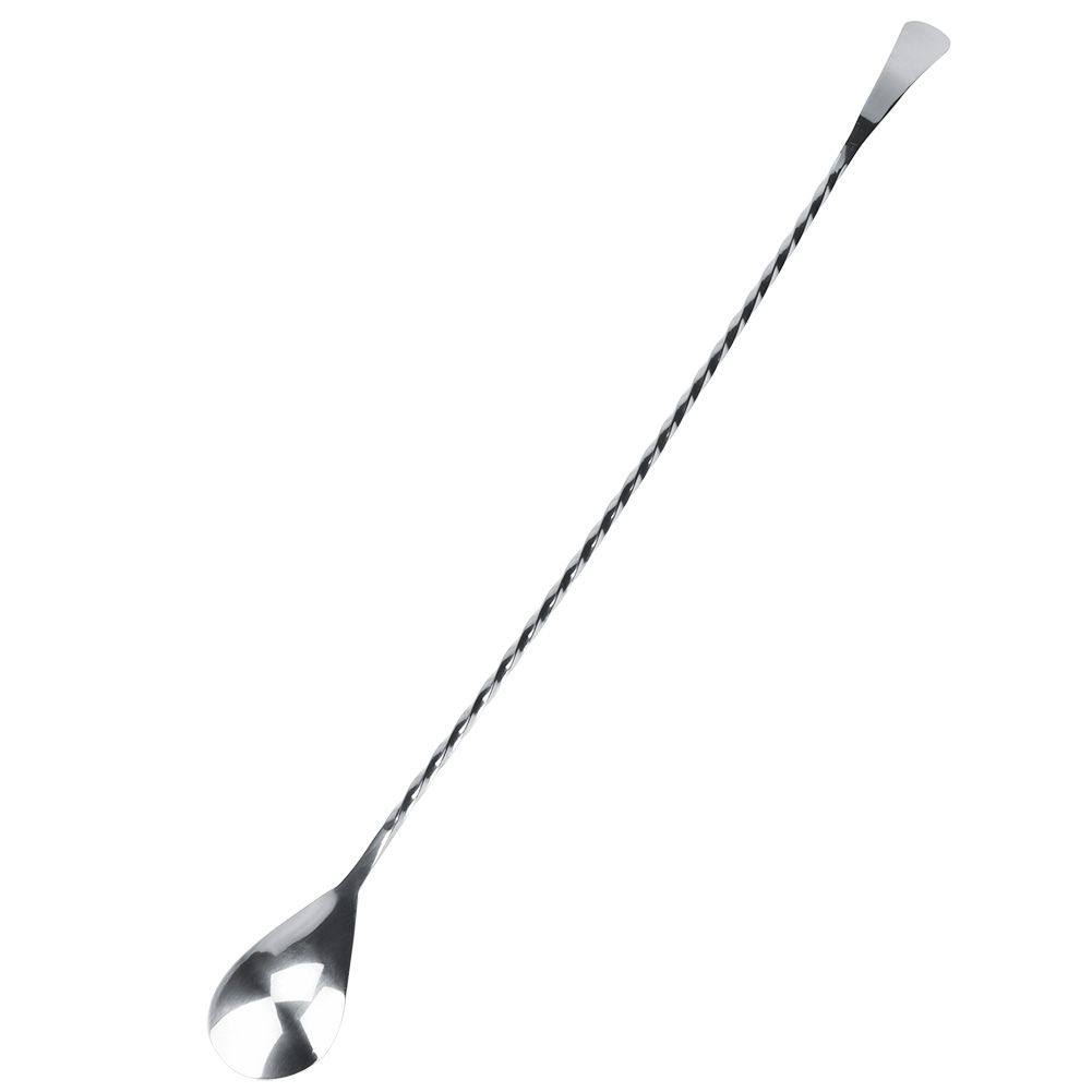 Stainless Steel Bar Cocktail Stirring Spoon With Fork Mixing Drink Puddler Mixer view 8