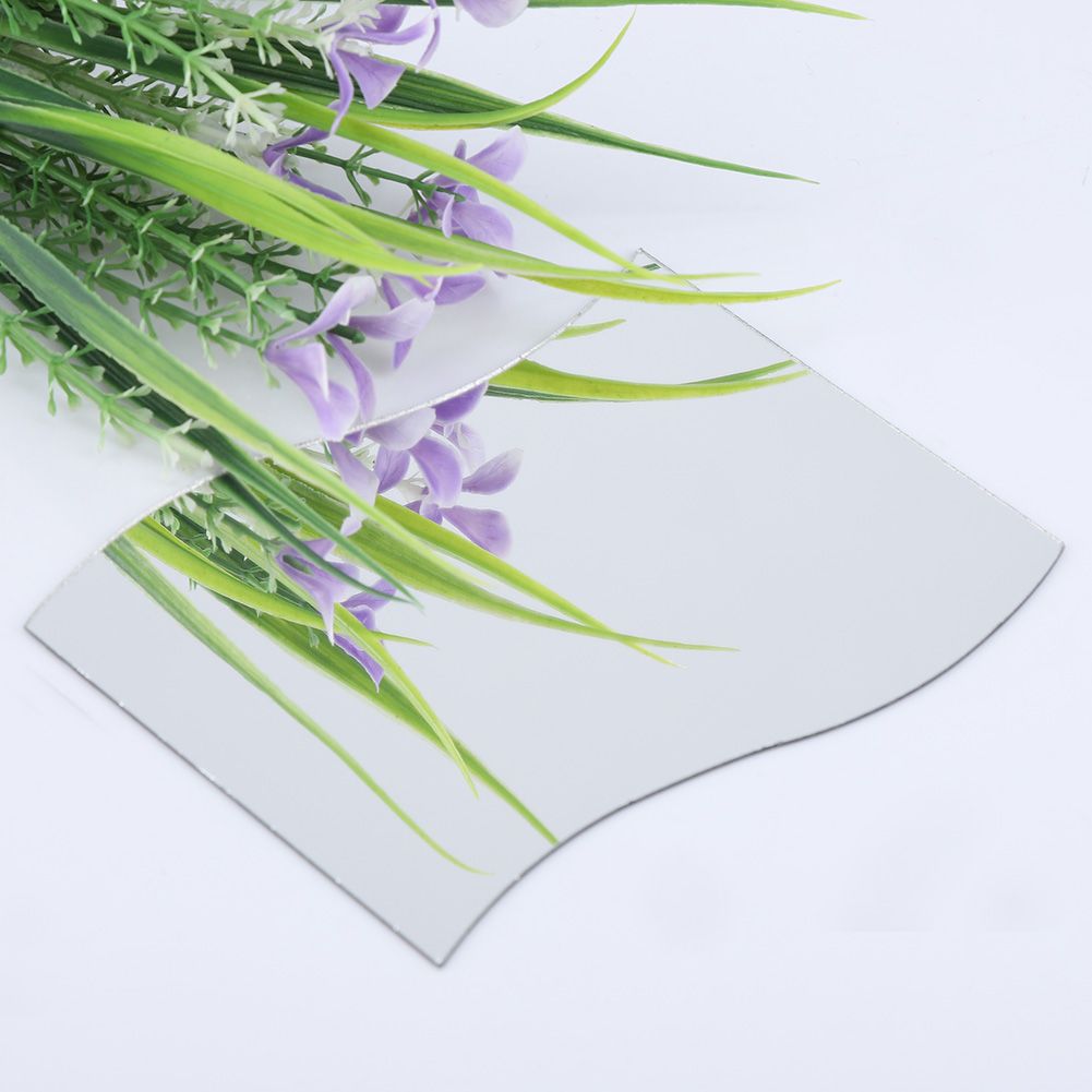 6Pcs/Set Waves Shape Wall Mirror Sticker Free Combination Home Bathroom Decor view 5