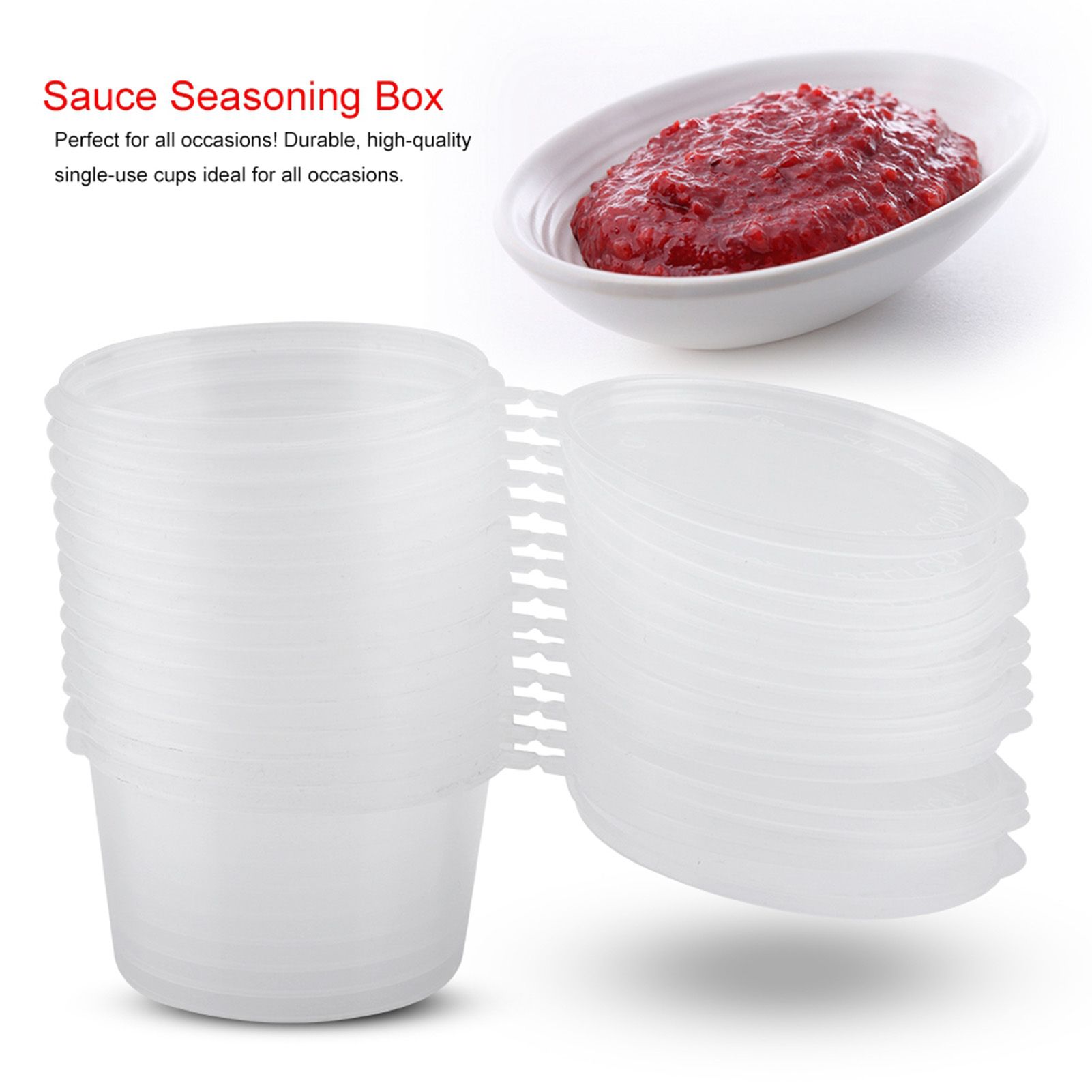 100m l4oz Clear Plastic Cups Takeaway Sauce Seasoning Box Sauce Cup view 2