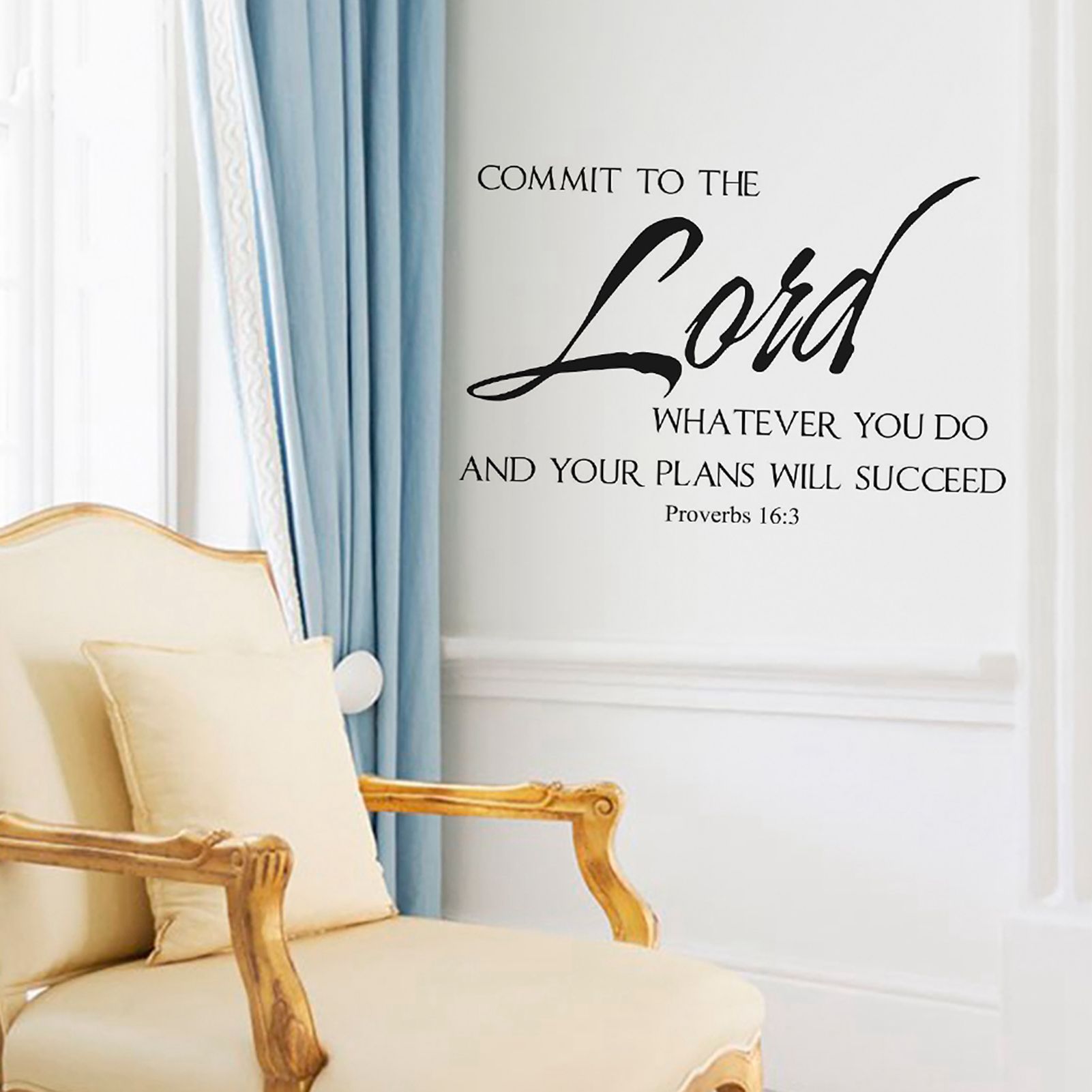 Adhesive Quote Motto Wall Sticker Bedroom Living Room Wall Decal Home Decoration view 2